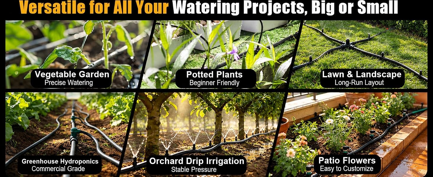 AQGYSYY Irrigation Tubing in a backyard setting