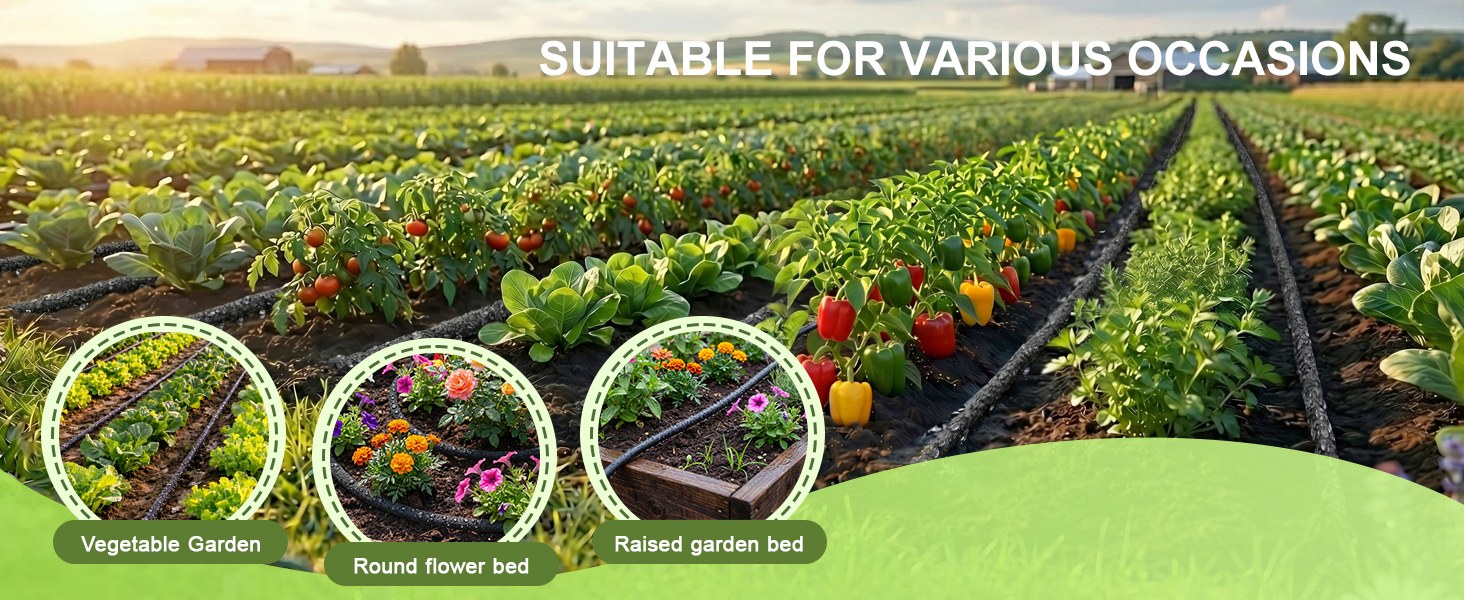 Suitable for various occasions: vegetable gardens, round flower beds, and raised garden beds